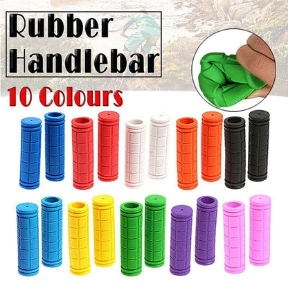 Rubber Grips For Bmx Mtb Cycle Road Mountain Bike Scooter Bicycle Handle Bar - White