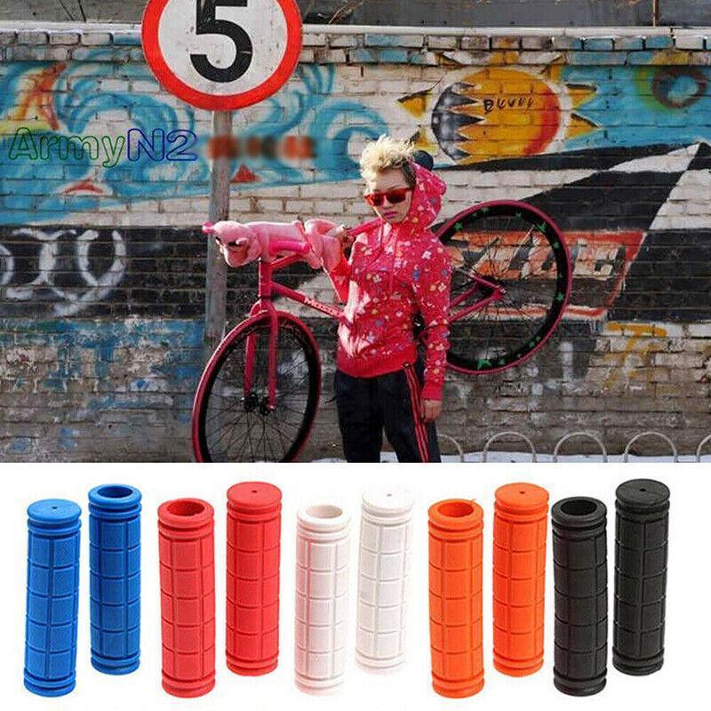 Rubber Grips For Bmx Mtb Cycle Road Mountain Bike Scooter Bicycle Handle Bar - White