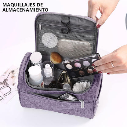 Womens Cosmetic Bag Make Up Case Travel Toiletry Wash Organiser Vanity Nail Box - Grey