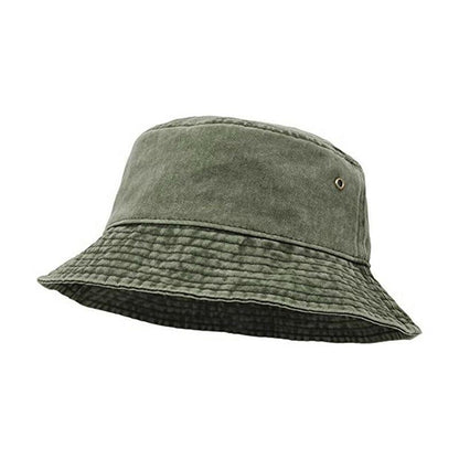Unisex Men Women Washed Cotton Outdoor Camping Sports Bucket Hats Fisherman Hat - Grey