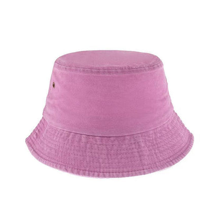 Unisex Men Women Washed Cotton Outdoor Camping Sports Bucket Hats Fisherman Hat - Grey