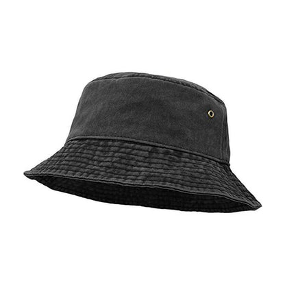 Unisex Men Women Washed Cotton Outdoor Camping Sports Bucket Hats Fisherman Hat - Khaki