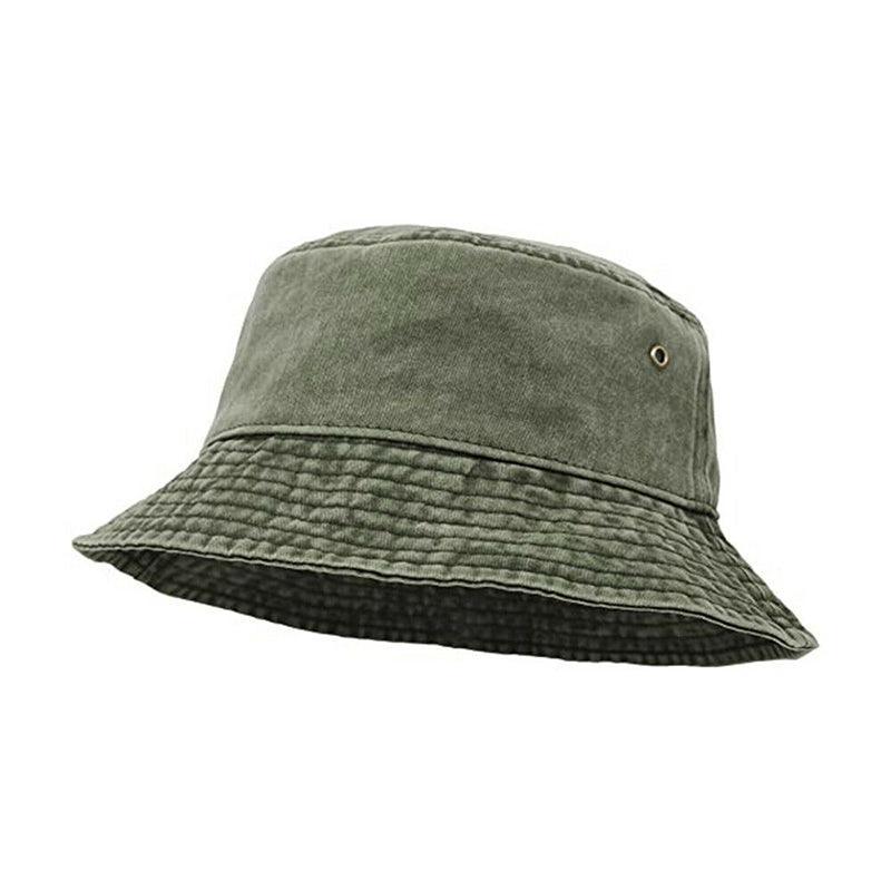 Unisex Men Women Washed Cotton Outdoor Camping Sports Bucket Hats Fisherman Hat - Orange