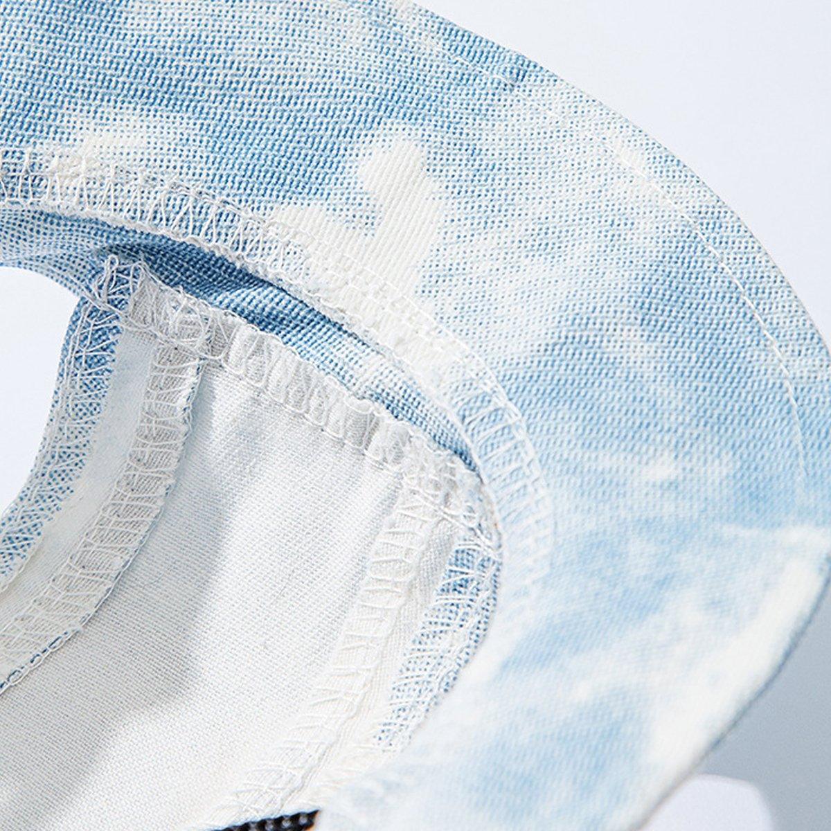 Adjustable Pet Hat with Cute Leaky Ears Sunscreen Fisherman Hat Four Seasons Use - Yellow - L