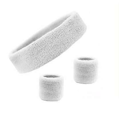 Wristbands Headband Sweatbands Sweat Band For Sport Tennis Badminton Yoga Cotton - Red