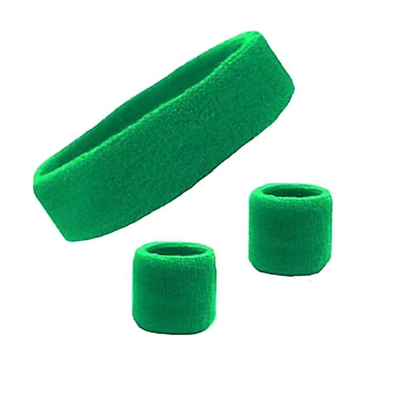 Wristbands Headband Sweatbands Sweat Band For Sport Tennis Badminton Yoga Cotton - Yellow