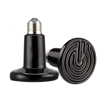 2X Ceramic Infrared Heat Lamp Bulbs for Reptiles and Terrariums - 25W-2PCS