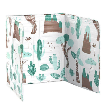 Kitchen Oil Splash Guard Wall Foil Protector Stove Cover Removable Baffle Screen - Black Cactus