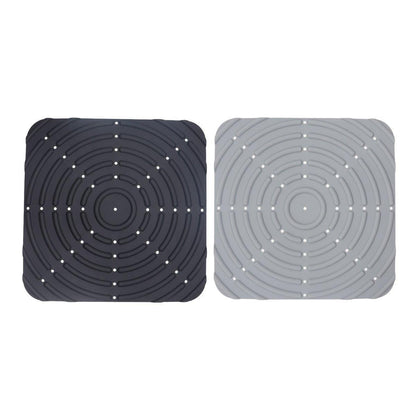 Washable Silicone Nesting Box Bedding Reusable Under Bedding for Chicken Coop - Black-2PCS