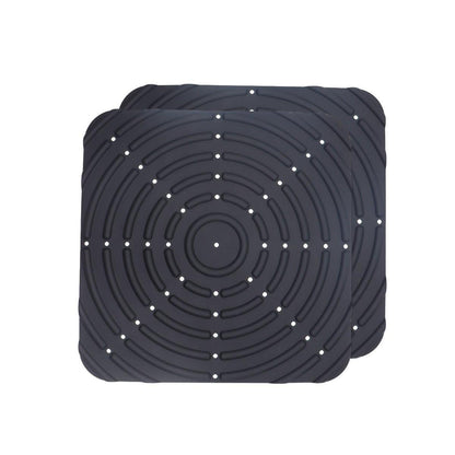 Washable Silicone Nesting Box Bedding Reusable Under Bedding for Chicken Coop - Black-2PCS