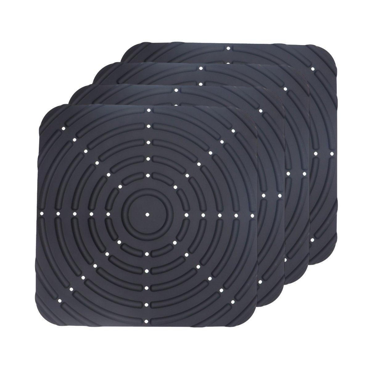 Washable Silicone Nesting Box Bedding Reusable Under Bedding for Chicken Coop - Black-2PCS