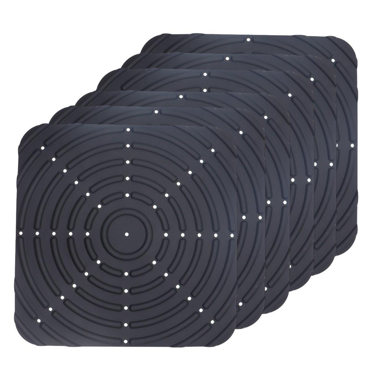 Washable Silicone Nesting Box Bedding Reusable Under Bedding for Chicken Coop - Black-2PCS