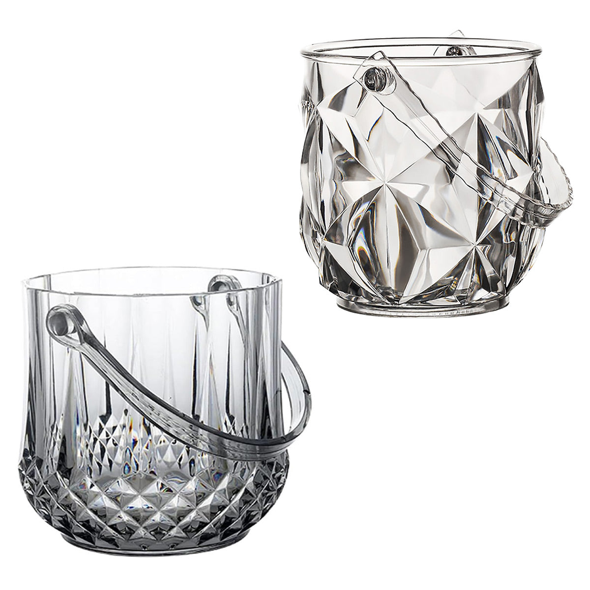 Acrylic Ice Bucket Transparent Champagne Cooler Home Bar Wine Chiller Bucket - Diamond