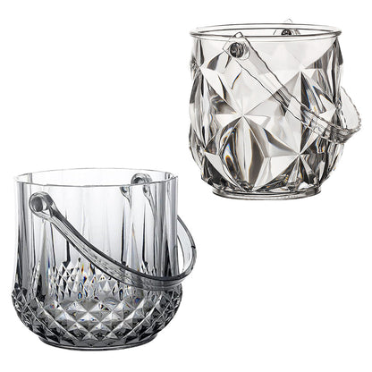 Acrylic Ice Bucket Transparent Champagne Cooler Home Bar Wine Chiller Bucket - Diamond