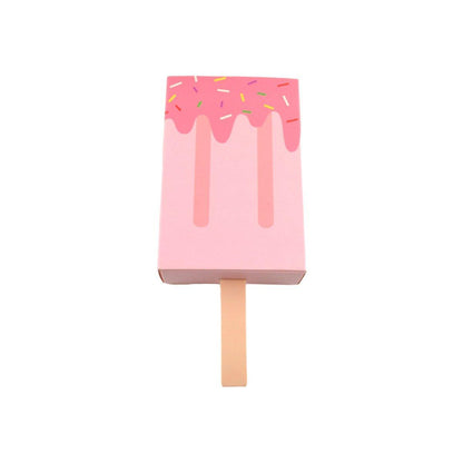 50PCS Creative Ice Cream Candy Gift Boxes Fruit Shaped Party Favor Packaging Box - Pink