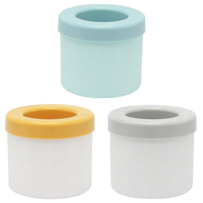 Silicone Ice Cube Tray Mould Ice Box Compartment Bucket for Easy Ice Making - Yellow