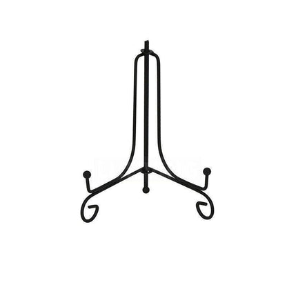 Plate Stands Iron Display Easel Photo Picture Bowl Dish Book Holder Frame Black - 10 Inch