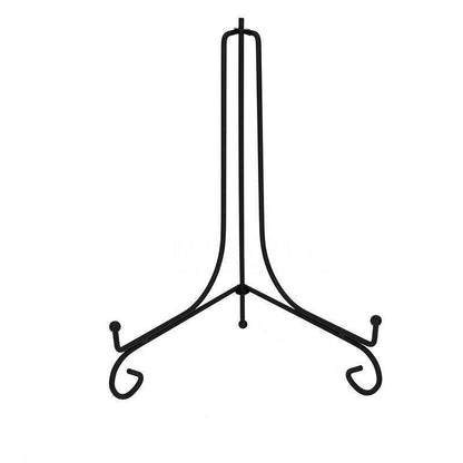 Plate Stands Iron Display Easel Photo Picture Bowl Dish Book Holder Frame Black - 10 Inch