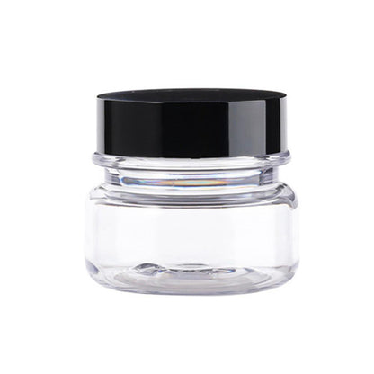 10pcs PET Plastic Cosmetic Bottles Refillable Travel Face Cream Containers - 30ml-Brown+Black-Double