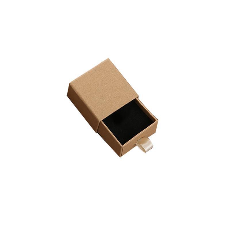 Jewellery Gift Box Necklace Ring Bracelet Bangle Earring Cardboard Box 5*5*3.5cm - Black