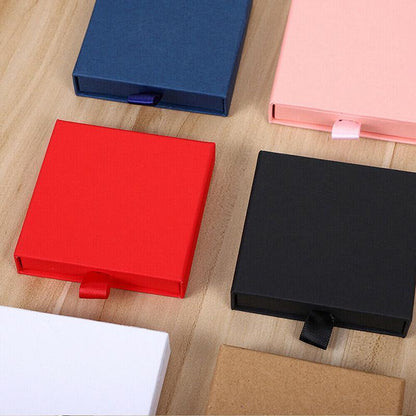 Jewellery Gift Box Necklace Ring Bracelet Bangle Earring Cardboard Box 5*5*3.5cm - White