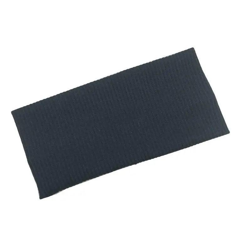 Women Headband Solid Wide Turban Knitted Cotton Hairband Girls Elastic Hair Band - Pink