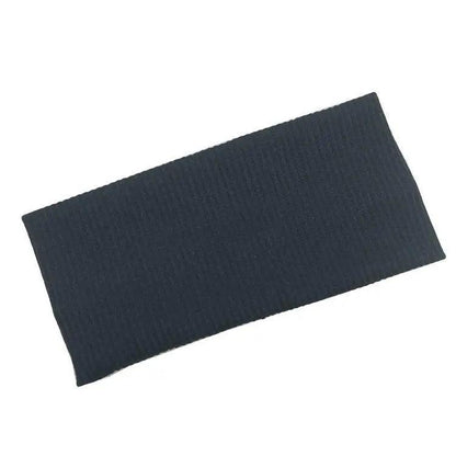 Women Headband Solid Wide Turban Knitted Cotton Hairband Girls Elastic Hair Band - Purple
