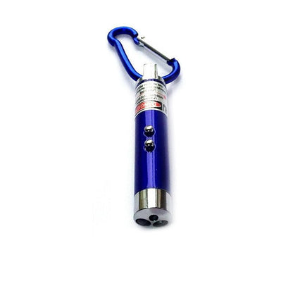 Interactive Cat Laser Pointer Toy with LED and UV Light for Pet Play Training - Blue