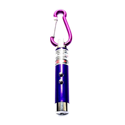 Interactive Cat Laser Pointer Toy with LED and UV Light for Pet Play Training - Blue