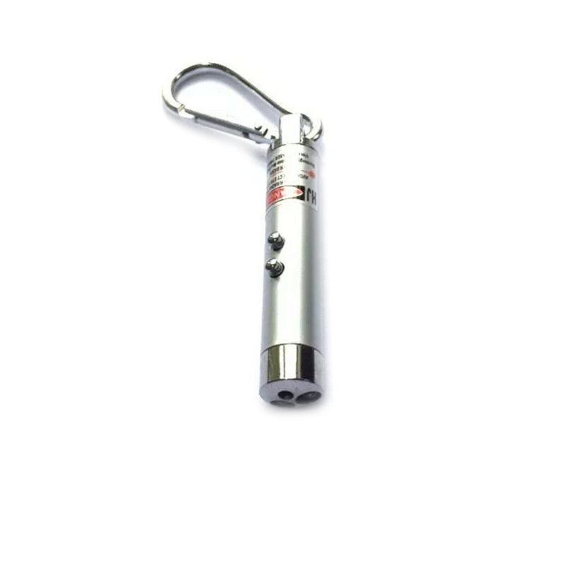 Interactive Cat Laser Pointer Toy with LED and UV Light for Pet Play Training - Blue