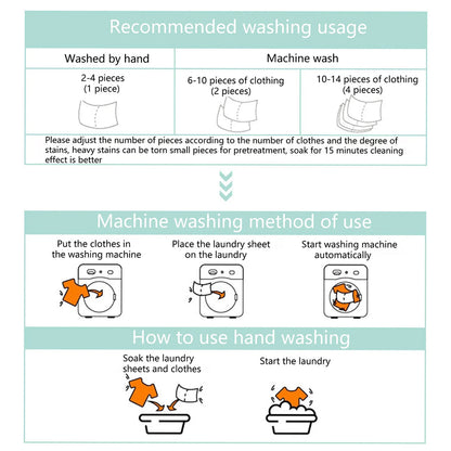 Laundry Tablets Set Portable Cleaning Pods Concentrated for Household Washing - Flax