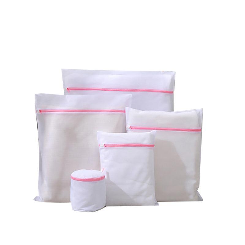 5pcs Zipper Mesh Laundry Bags Set Clothes Washing Organiser for Delicates - Grey