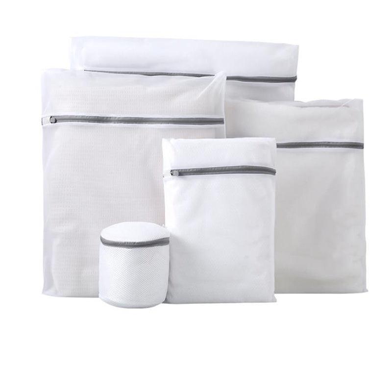 5pcs Zipper Mesh Laundry Bags Set Clothes Washing Organiser for Delicates - Pink