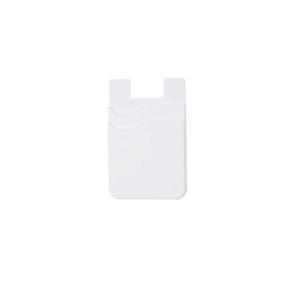 Silicone Phone Card Holder Double Layer Adhesive Wallet with 3M Backing - Purple