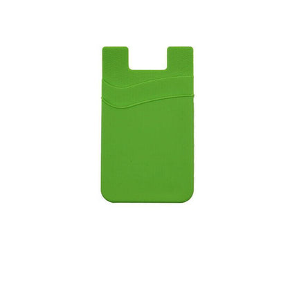 Silicone Phone Card Holder Double Layer Adhesive Wallet with 3M Backing - White