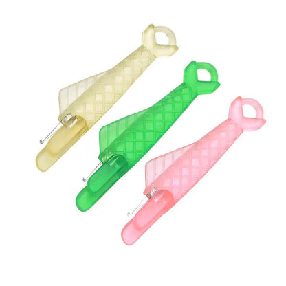 5PCS Plastic Needle Threader Tool for Sewing Machine Quick Lead Garment Sewing - Pink