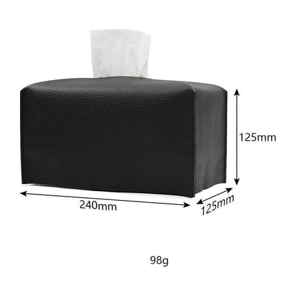Large Size Tissue Box Dispenser Paper Holder Napkin Case Pu Leather Cover - Green - Factory Direct Shop