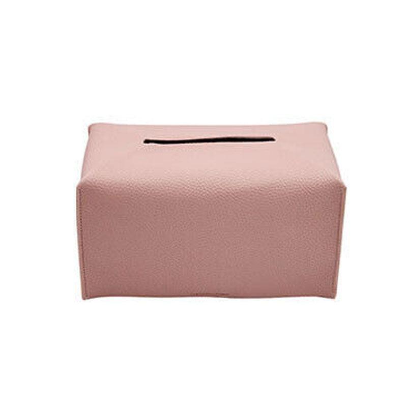 Large Size Tissue Box Dispenser Paper Holder Napkin Case Pu Leather Cover - Green - Factory Direct Shop