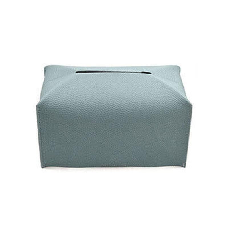 Large Size Tissue Box Dispenser Paper Holder Napkin Case Pu Leather Cover - Green - Factory Direct Shop