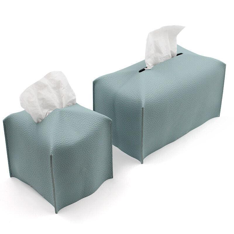 Large Size Tissue Box Dispenser Paper Holder Napkin Case Pu Leather Cover - Pink - Factory Direct Shop