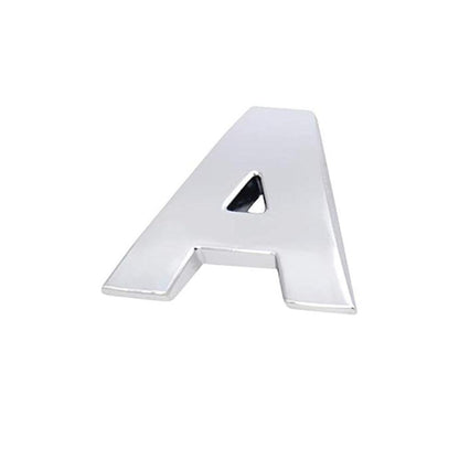A-Z Alphabet Letters Car Sticker Self Adhesive Auto Badge Emblem 3D Chrome Good - Number 6