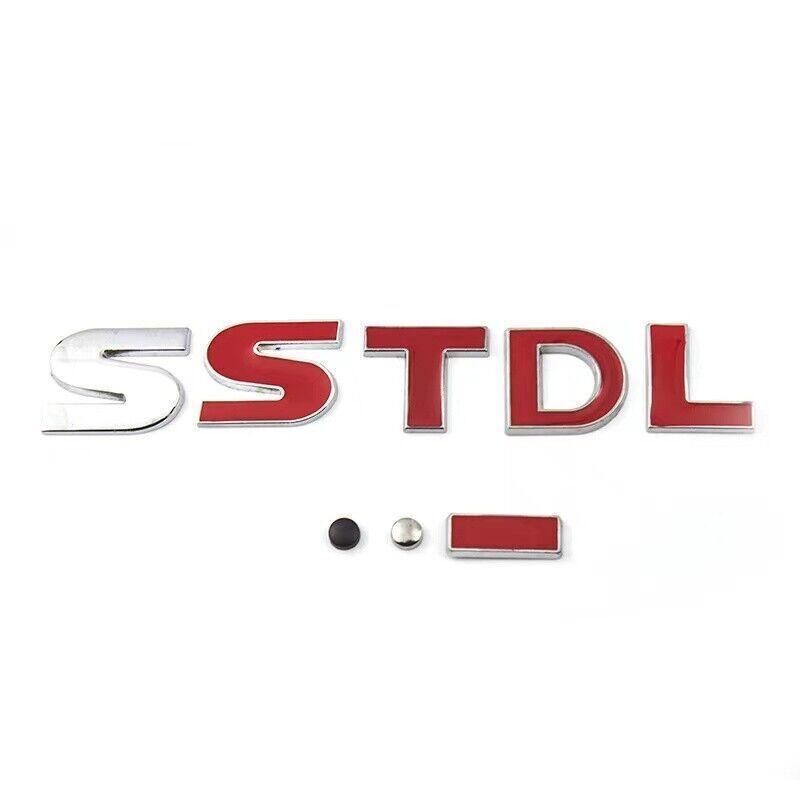 A-Z Alphabet Letters Car Sticker Self Adhesive Auto Badge Emblem 3D Chrome Good - Red L