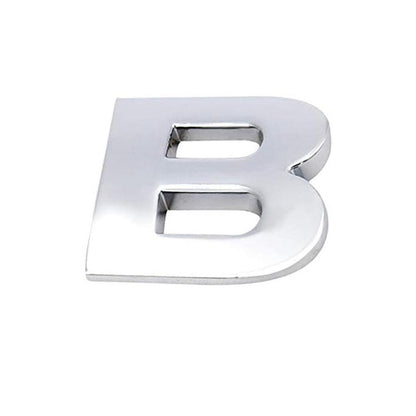 A-Z Alphabet Letters Car Sticker Self Adhesive Auto Badge Emblem 3D Chrome Good - T