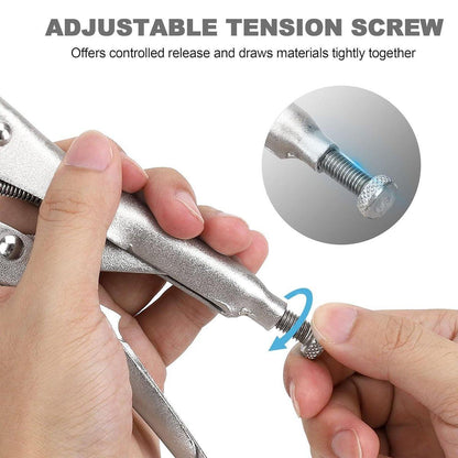 Multi-functional C-type Pliers Strong Manual Grip Round Mouth Clamping Tool - 4inch