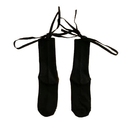 Cross-Tie Women Lolita Socks Bandage Stockings Korean Style Middle Tube Socks - White+White
