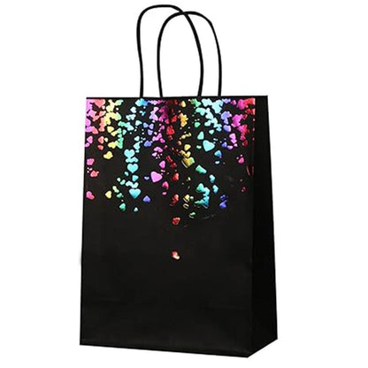 30PCS Kraft Paper Gift Bags Small Love Candy Bags Gold Foil Wedding Party Favors - Black-Gold Foil