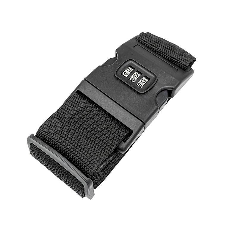 Luggage Strap Code Password Travel Suitcase Secure Lock Safe Nylon Packing Belt - Blue+Grey