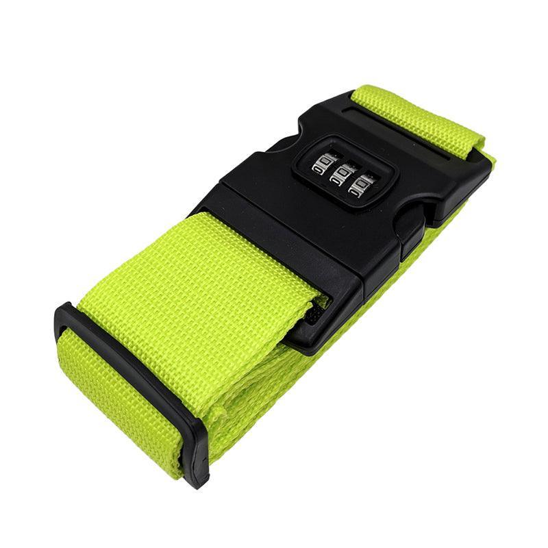 Luggage Strap Code Password Travel Suitcase Secure Lock Safe Nylon Packing Belt - Blue+Grey