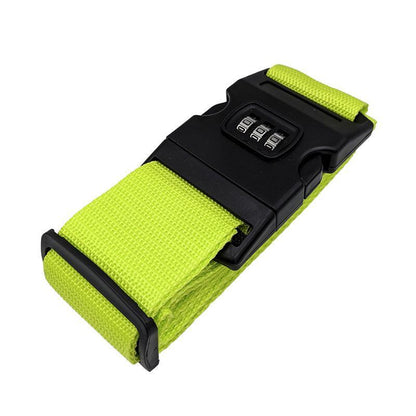 Luggage Strap Code Password Travel Suitcase Secure Lock Safe Nylon Packing Belt - Blue+Grey