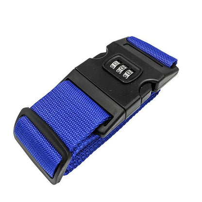 Luggage Strap Code Password Travel Suitcase Secure Lock Safe Nylon Packing Belt - Grey+Orange